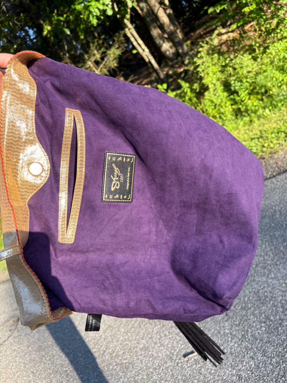 Sharif Gold Egyptian Motif Tote Bag with Tassel - Picture 10 of 17